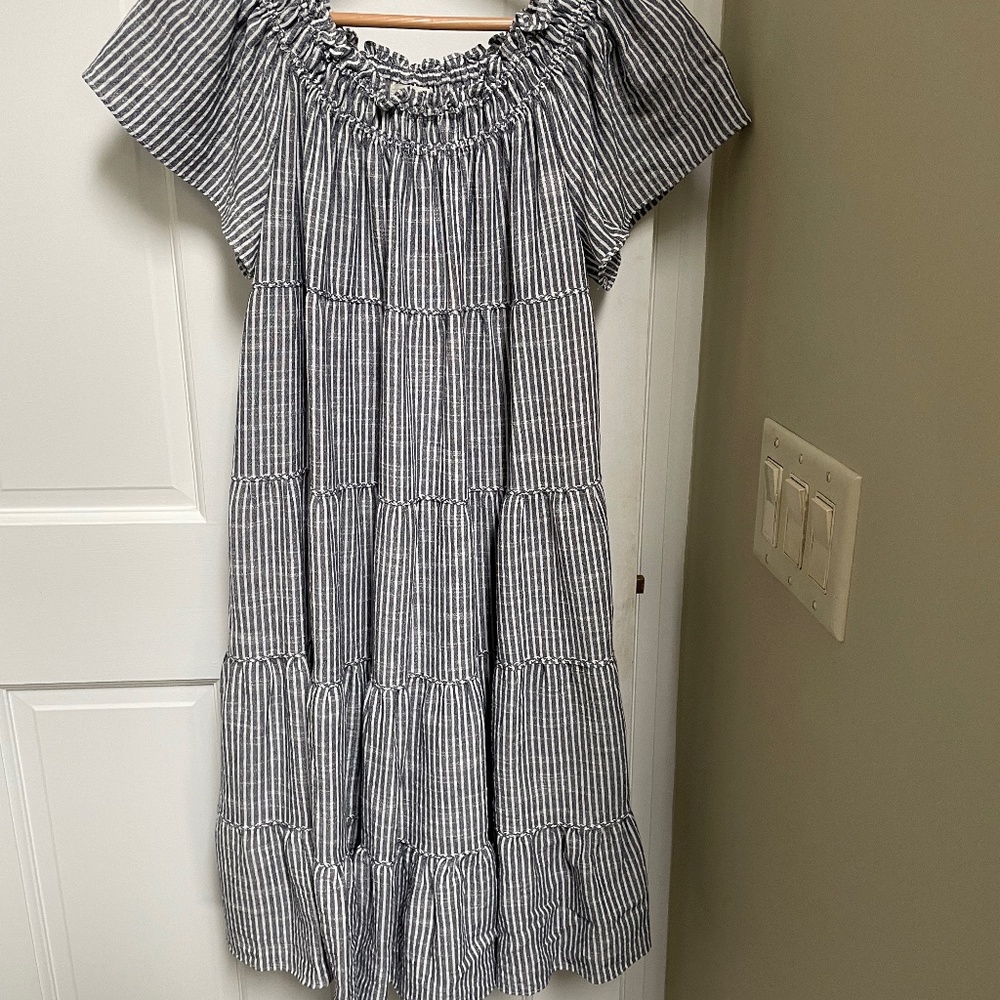Cute, tiered pin tuck dress